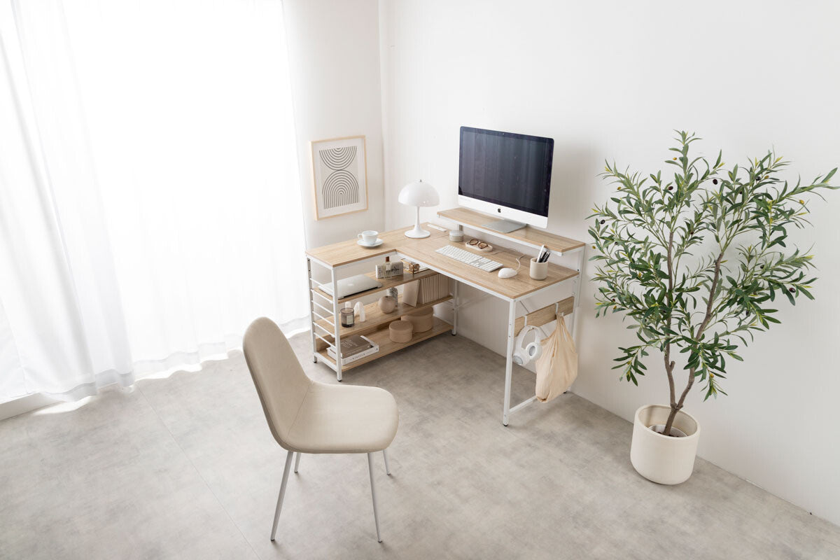 仕事がはかどるL字デスク