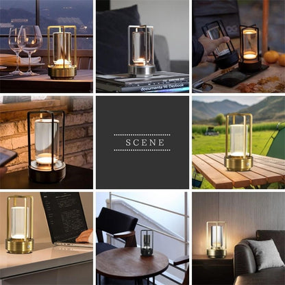 三色で整うテーブルランプ